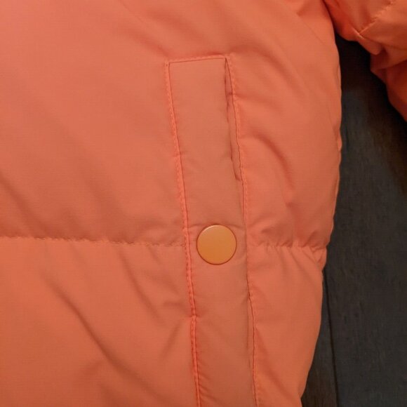 TNA womens the super puff jacket in orange in size small - Picture 9 of 13
